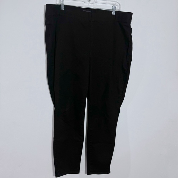 NYDJ Skinny Ankle Pull-on Jeans In Black With Sideseam Slit Size 16W - Picture 2 of 11